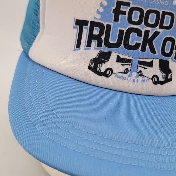 The Mill Casino Food Truck Off August 5 & 6 2017 Trucker Adjustable Blue Hat Cap - Picture 3 of 9